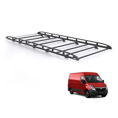 B&Q - Vauxhall Movano Roof Rack For 2010-2021 (L4H2)  Kammrack (Black) Only For L4 Wheelbase With H2 Roof