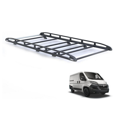 B&Q - Vauxhall Movano Roof Rack For 2022+ (L2H1)  Kammrack (Black) Only For L2 Wheelbase With H1 Roof