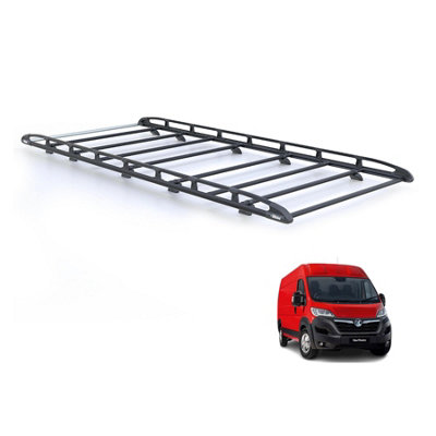 B&Q - Vauxhall Movano Roof Rack For 2022+ (L3H2)  Kammrack (Black) Only For L3 Wheelbase With H2 Roof