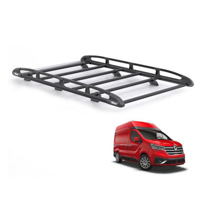 B&Q - Renault Trafic Roof Rack For 2014+ ShortHigh RoofRhino (Black) Note: Only Suitable For Short Wheelbase Models With High Roof.