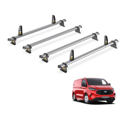 Van Guard Ford Transit Custom (2024+) Roof Rack 4 Steel Roof Bars + LoadstopsUlti Bar TradeSb348-4-L2/vgls-6 from B&Q