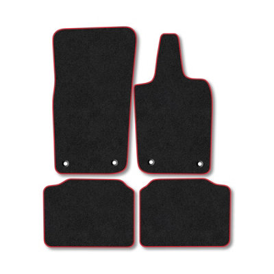 B&Q -  Porsche Panamera 2016 + Car Mats Red Trim Carpet Tailored  Easy Clean Clips