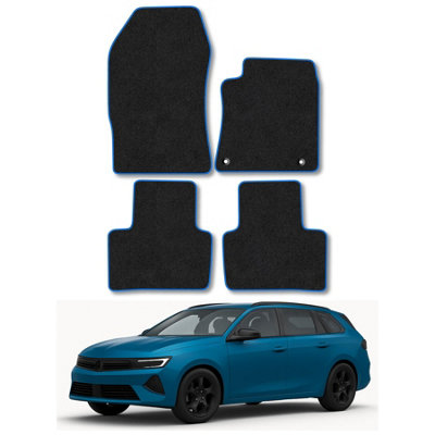 Car Mat Co Vauxhall Astra L Sports Tourer 2022+ Car Mats Blue Trim Carpet Tailored Fit from B&Q