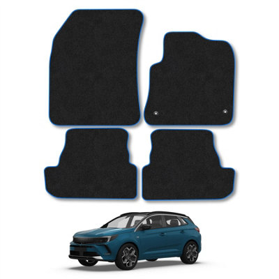 Car Mat Co Vauxhall Grandland 2020+ Phev Car Mats Blue Trim Carpet Tailored Fit Easy Clean from B&Q