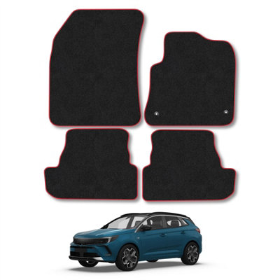 Car Mat Co Vauxhall Grandland 2020+ Phev Car Mats Red Trim Carpet Tailored Fit Easy Clean from B&Q