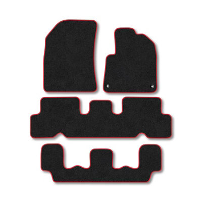 Car Mat Co Citroen C4 Grand Picasso 2015-2022 Car Mats Red Trim Carpet Tailored from B&Q