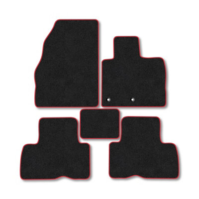 Car Mat Co Renault Grand Scenic 2009-2016 Car Mats Red Trim Carpet Tailored Fit Easy Clean from B&Q