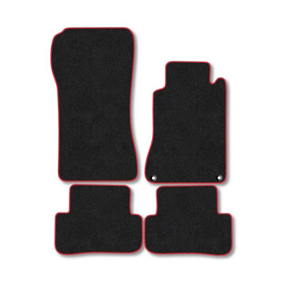 Car Mat Co Mercedes C-Class Coupe (Cl203) 2000-2008 Car Mats Red Trim Carpet Tailored Fit from B&Q