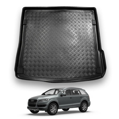 Nomad Audi Q7 (2006-2016) Boot Liner (Fits 5 7 Seat Models With 3Rd Row Folded) Tailored Boot Mat Protector Waterproof from B&Q