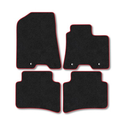 Car Mat Co Hyundai Nexo (2019+) Car Mats Red Trim Carpet Tailored Fit Easy Clean With Clips from B&Q