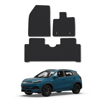 Car Mat Co Byd Atto 3 (2022+) Rubber Car Mats Heavy-Duty Tailored Fit Waterproof Durable from B&Q