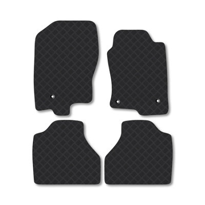 Car Mat Co Nissan Navara Floor Mats For 2010-2016 (Double Cab) Tailored Rubber Mats from B&Q
