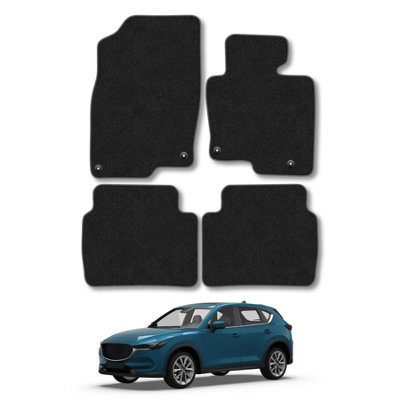 Car Mat Co Mazda Cx5 (2017+) Car Mats Grey Trim Carpet Tailored Fit Easy Clean With Clips from B&Q