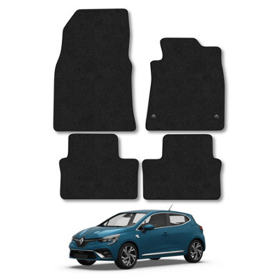 Car Mat Co Renault Clio (2019+) Car Mats Black Carpet Tailored Fit Easy Clean With Clips from B&Q