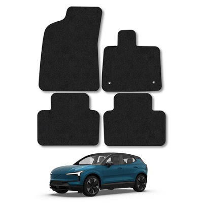 Car Mat Co Volvo Ex30 (2024+) Car Mats Black Carpet Tailored Fit Easy Clean With Clips from B&Q