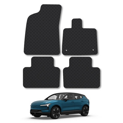 Car Mat Co Volvo Ex30 (2024+) Rubber Car Mats Heavy-Duty Tailored Fit Waterproof Durable from B&Q