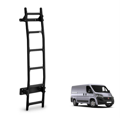 B&Q -  Rhino Black Van Ladder For The Fiat Ducato (2006+) Roof Height H1