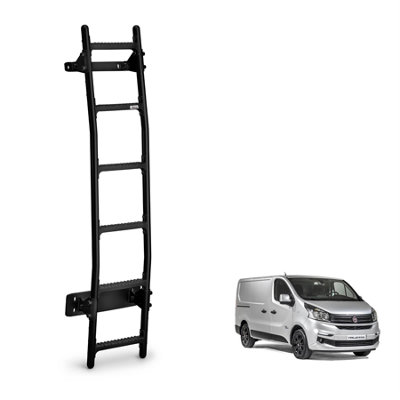 B&Q -  Rhino Black Van Ladder For The Fiat Talento (2016+) Roof Height Standard