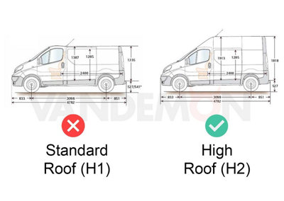 B&Q -  Renault Trafic Rear Door Ladder For 2001-2014 (High Roof) Models(Bl7-Lk21)
