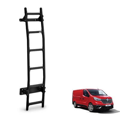 B&Q -  Rhino Black Van Ladder For The Renault Trafic (2014+) Roof Height Standard