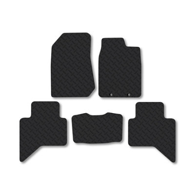 Car Mat Co For Isuzu D-Max 2012-2019 Extra Heavy Duty 5mm Rubber Van Floor Mats from B&Q