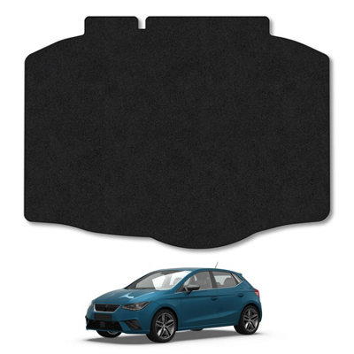 Car Mat Co Seat Ibiza (2017+) Boot Liner Tailored Accessory Protector Anti-Slip Durable Pet Friendly Carpet Black Trim from B&Q
