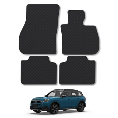 Car Mat Co Rubber Car Mats For Mini Countryman (2024+) Tailored Heavy-Duty Easy-Clean from B&Q