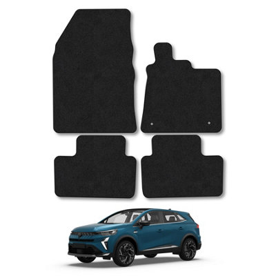Car Mat Co Renault Symbioz (2024+) Car Mats Black Carpet Tailored Fit Easy Clean With Clips from B&Q