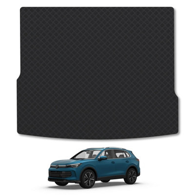 B&Q -  (Upper Floor) Vw Tiguan (2024+) Rubber Boot Mat Tailored Accessory Protector Liner Durable Waterproof Accessories