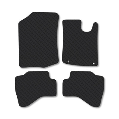 Car Mat Co Citroen C1 (2005-2012) 5mm Rubber Premium Car Mats Heavy-Duty Tailored Fit from B&Q