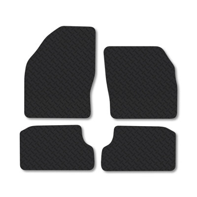Car Mat Co Ford Focus (2005-2011) (Mk2) 5mm Rubber Car Mats Heavy-Duty Tailored Fit from B&Q