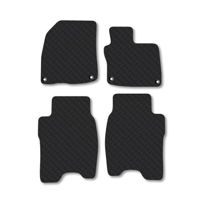 Car Mat Co Honda Civic (2008-2012) 5mm Rubber Premium Car Mats Heavy-Duty Tailored Fit from B&Q