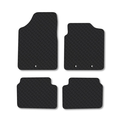 Car Mat Co Hyundai I10 (2009-2014) 5mm Rubber Premium Car Mats Heavy-Duty Tailored Fit from B&Q