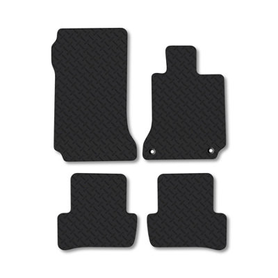 B&Q -  Mercedes C-Class 2007-2015 (W204) (Auto) (Saloon  Estate) Rubber Car Mats