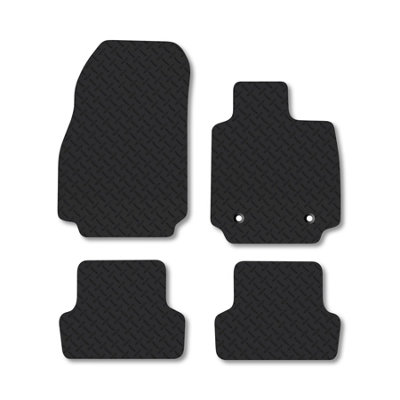 Car Mat Co Renault Clio (2012-2019) 5mm Rubber Premium Car Mats Heavy-Duty Tailored Fit from B&Q