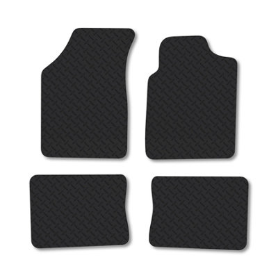 Car Mat Co Renault Clio (1998-2005) 5mm Rubber Premium Car Mats Heavy-Duty Tailored Fit from B&Q