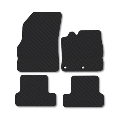 Car Mat Co Renault Megane (2008-2016) 5mm Rubber Car Mats Heavy-Duty Tailored Fit from B&Q