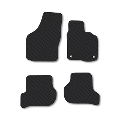 Car Mat Co Skoda Octavia (2008-2013) 5mm Rubber Premium Car Mats Heavy-Duty Tailored Fit from B&Q