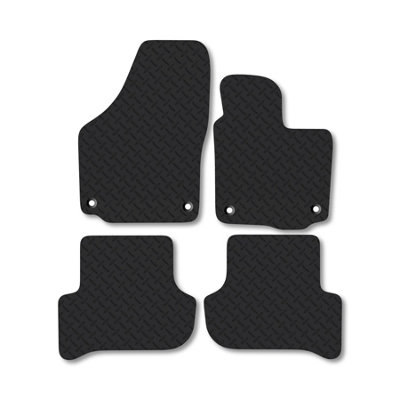 Car Mat Co Skoda Yeti (2009-2017) 5mm Rubber Premium Car Mats Heavy-Duty Tailored Fit from B&Q