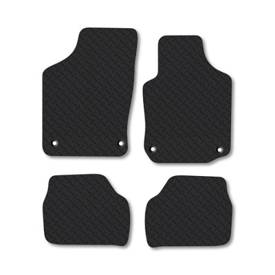 Car Mat Co Vauxhall Corsa C (2000-2006) 5mm Rubber Car Mats Heavy-Duty Tailored Fit from B&Q