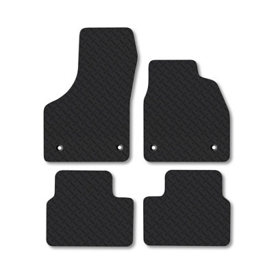 Car Mat Co Vauxhall Meriva B (2010-2017) 5mm Rubber Car Mats Heavy-Duty Tailored Fit from B&Q