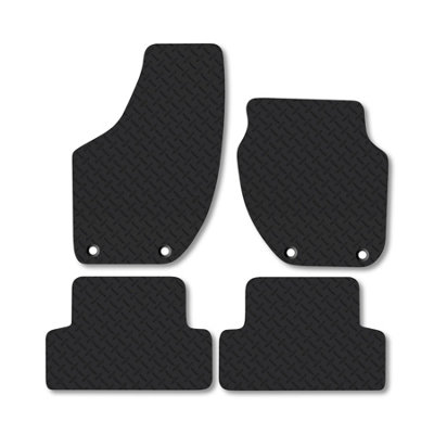 Car Mat Co Volvo V40 (2012-2019) (4 Clip) 5mm Rubber Car Mats Heavy-Duty Tailored Fit from B&Q