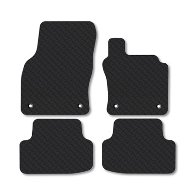 B&Q -  Vw Golf Mk7 (2012-2020) 5mm Rubber Premium Car Mats Heavy-Duty Tailored Fit