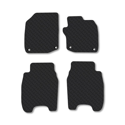 Car Mat Co Honda Civic (2013-2015) (1.6 Diesel) Rubber Car Mats Heavy-Duty Tailored Fit from B&Q