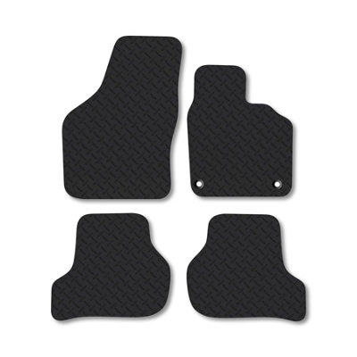 Car Mat Co Skoda Octavia (2004-2008) (2 Clip) 5mm Rubber Car Mats Heavy-Duty Tailored Fit from B&Q