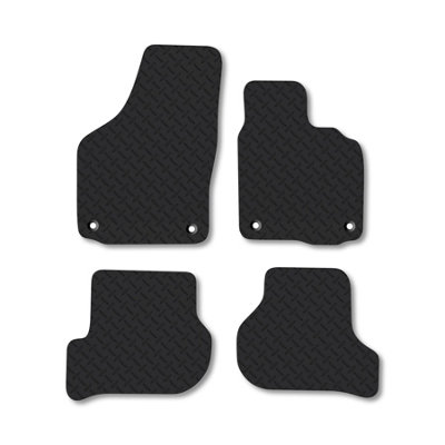 Car Mat Co Vw Scirocco (2008-2017) 5mm Rubber Premium Car Mats Heavy-Duty Tailored Fit from B&Q