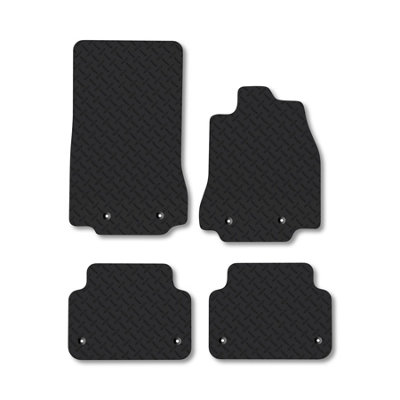 Car Mat Co Jaguar Xf (2014-2016) 5mm Rubber Premium Car Mats Heavy-Duty Tailored Fit from B&Q