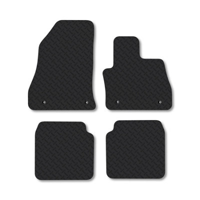 Car Mat Co Fiat 500L (2014+) 5mm Rubber Premium Car Mats Heavy-Duty Tailored Fit With Clips from B&Q