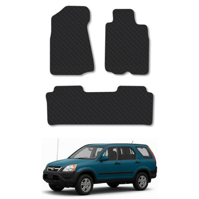 Car Mat Co Honda Cr-V (2002-2006) 5mm Rubber Premium Car Mats Heavy-Duty Tailored Fit from B&Q