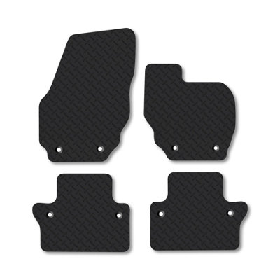 Car Mat Co Volvo V70 (2008-2016) (Manual) 5mm Rubber Car Mats Heavy-Duty Tailored Fit from B&Q